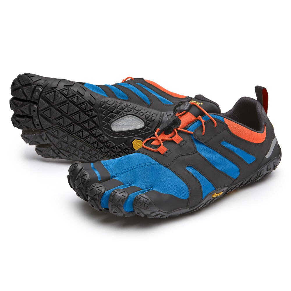 Vibram FiveFingers Heren V-Trail 2.0 - Bergschoenen Blauw/Oranje - 975083MHZ